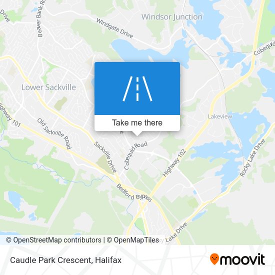Caudle Park Crescent map