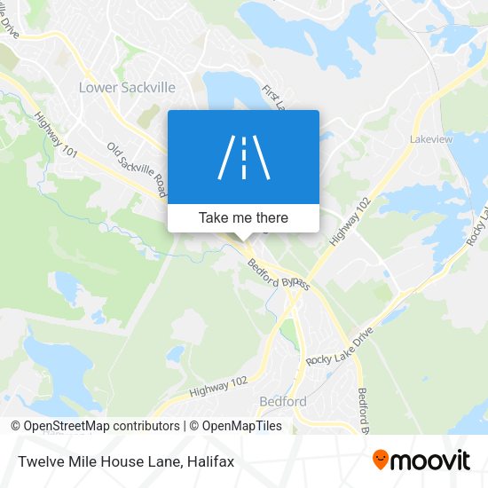 Twelve Mile House Lane map