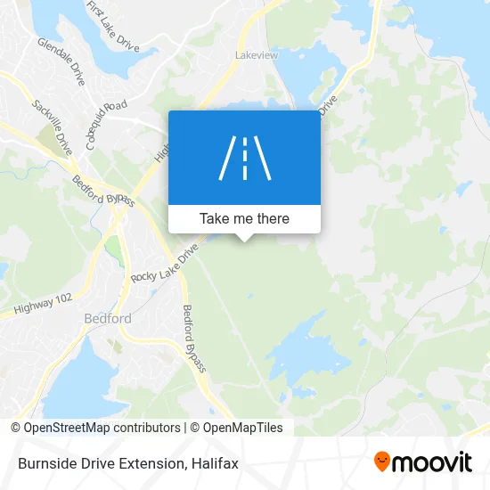 Burnside Drive Extension map