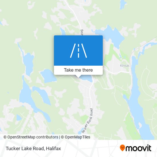 Tucker Lake Road map