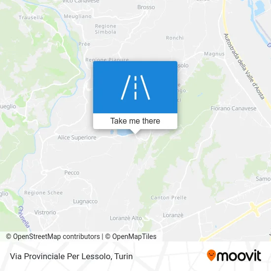 Provincial Road to Lessolo map