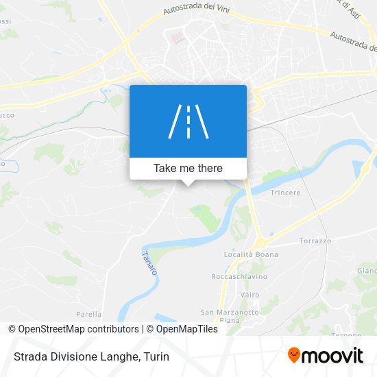 Strada Divisione Langhe map