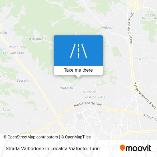 Strada Valbodone In Località Viatosto map