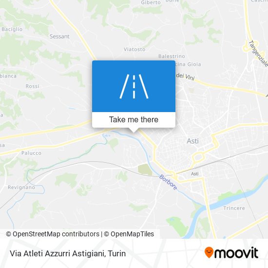 Via Atleti Azzurri Astigiani map