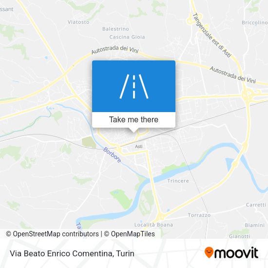 Via Beato Enrico Comentina map