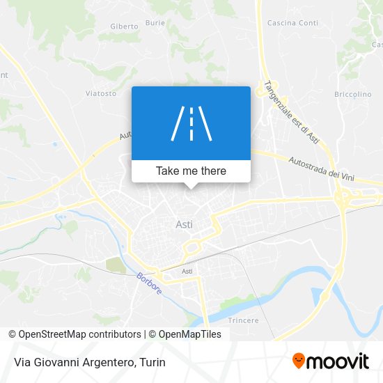Via Giovanni Argentero map