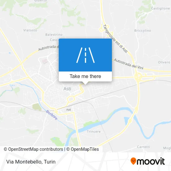 Via Montebello map