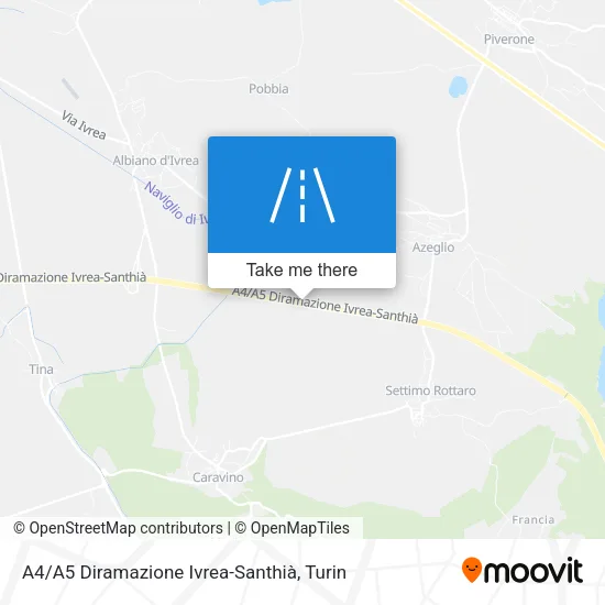 A4 / A5 Diramazione Ivrea-Santhià map
