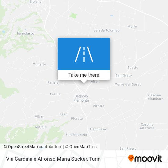 Via Cardinale Alfonso Maria Sticker map