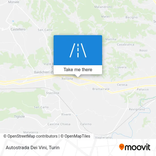 Autostrada Dei Vini map