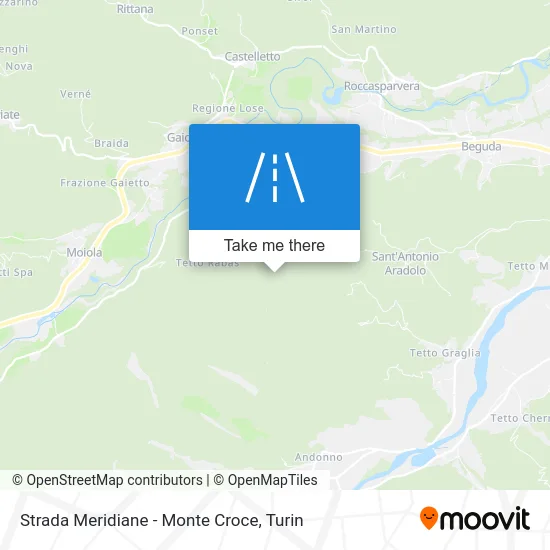 Meridiane Road - Monte Croce map
