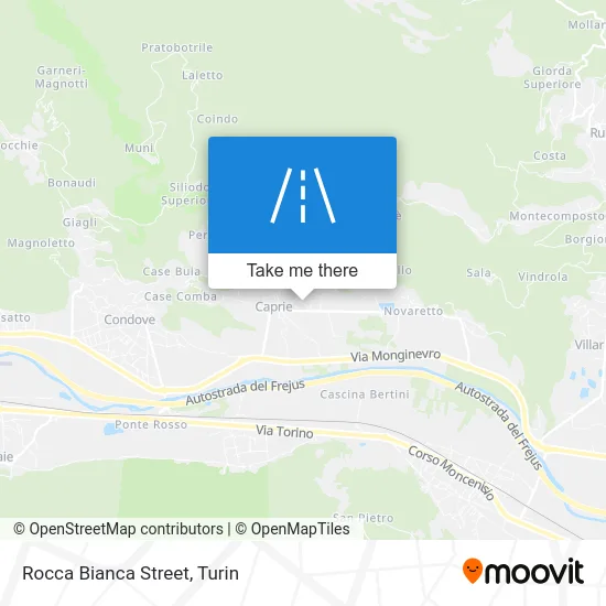 Rocca Bianca Street map