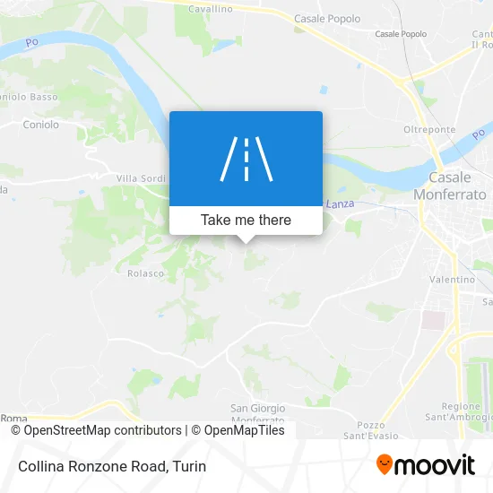 Collina Ronzone Road map
