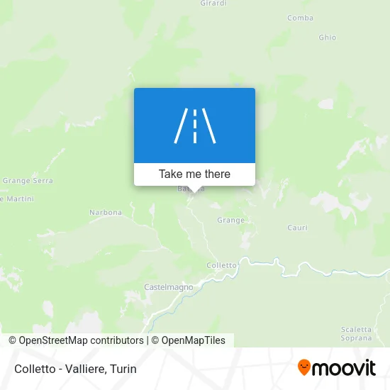 Colletto - Valliere map