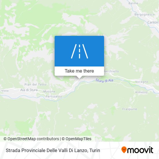 Strada Provinciale Delle Valli Di Lanzo map