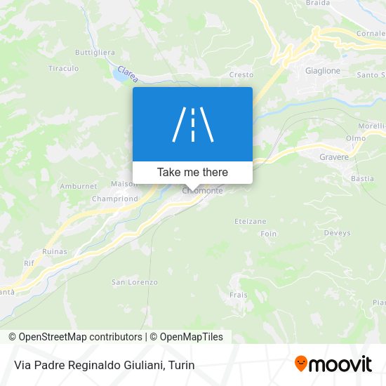 Via Padre Reginaldo Giuliani map