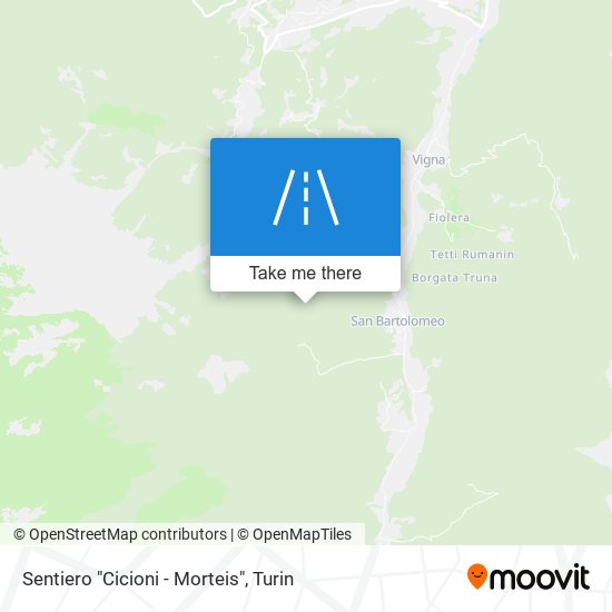 Sentiero "Cicioni - Morteis" map