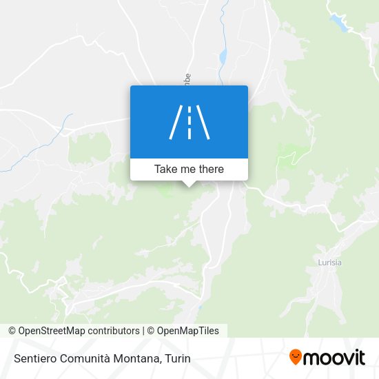 Sentiero Comunità Montana map