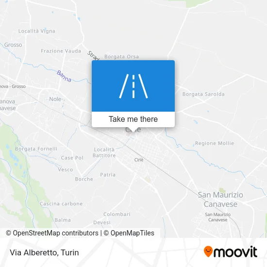 Via Alberetto map