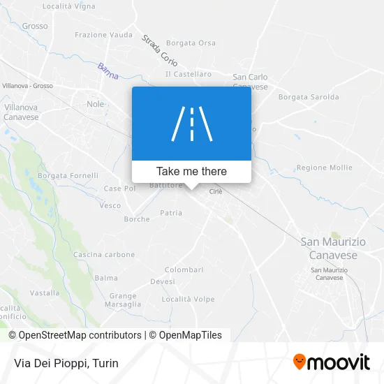 Via Dei Pioppi map