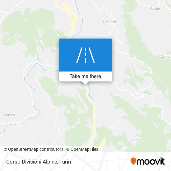 Corso Divisioni Alpine map