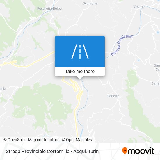 Strada Provinciale Cortemilia - Acqui map