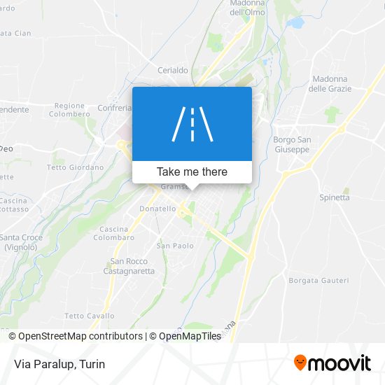 Via Paralup map