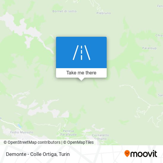 Demonte - Colle Ortiga map