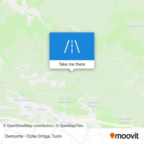 Demonte - Colle Ortiga map