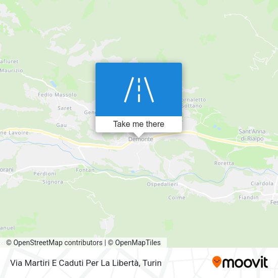 Via Martiri E Caduti Per La Libertà map