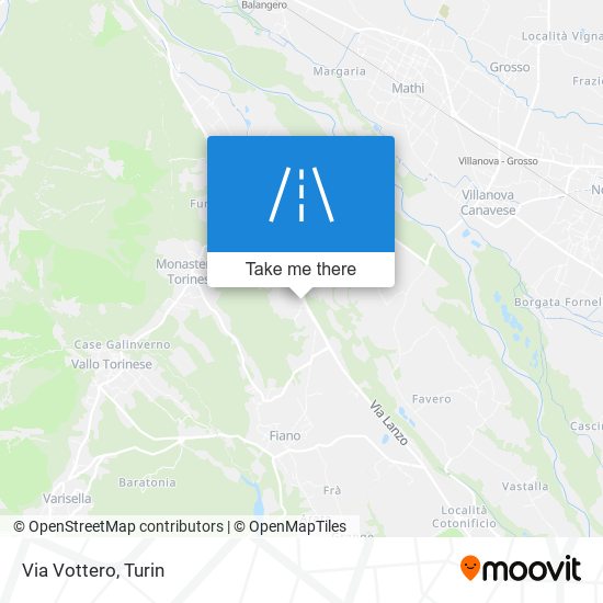 Via Vottero map