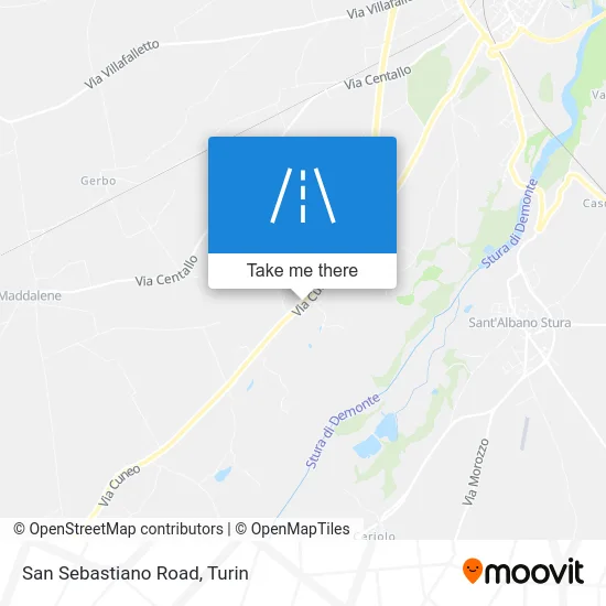 San Sebastiano Road map