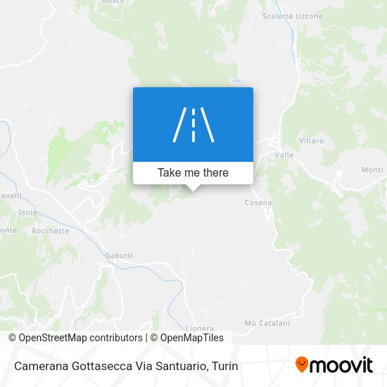 Camerana Gottasecca Via Santuario map