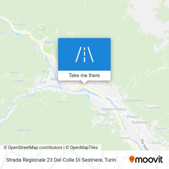 Strada Regionale 23 Del Colle Di Sestriere map