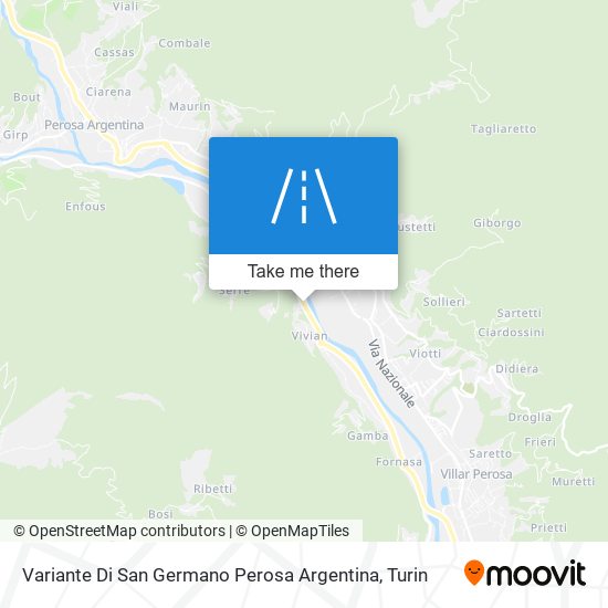 Variante Di San Germano Perosa Argentina map