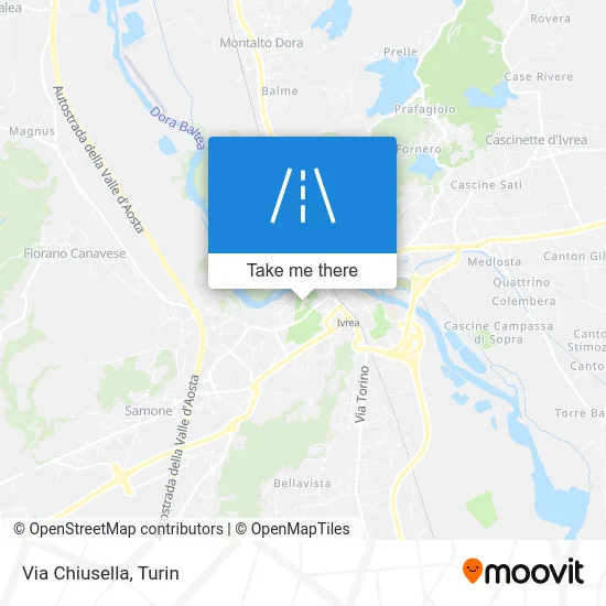 Chiusella Street map