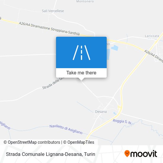 Strada Comunale Lignana-Desana map