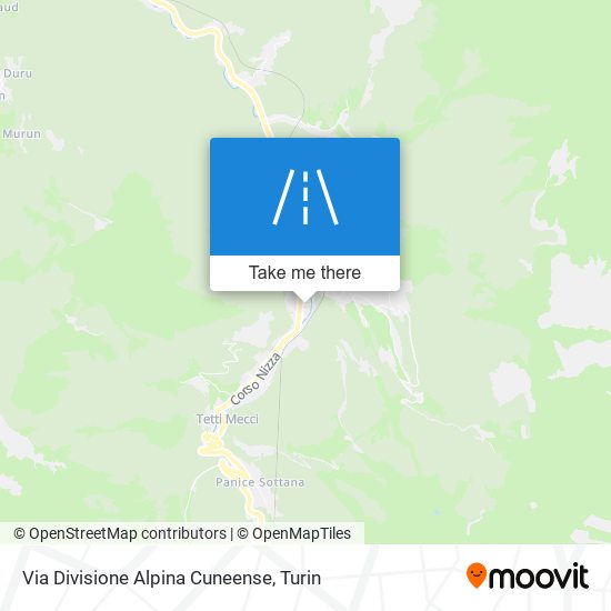 Via Divisione Alpina Cuneense map