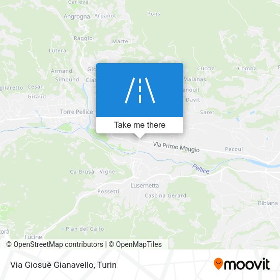 Via Giosuè Gianavello map