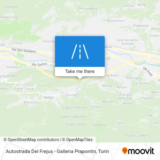 Autostrada Del Frejus - Galleria Prapontin map