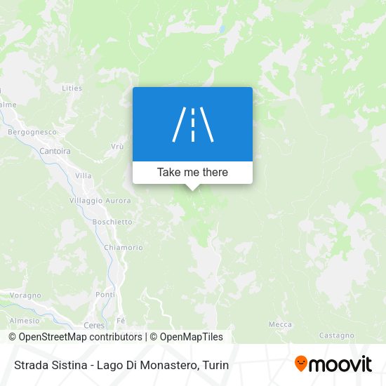 Strada Sistina - Lago Di Monastero map