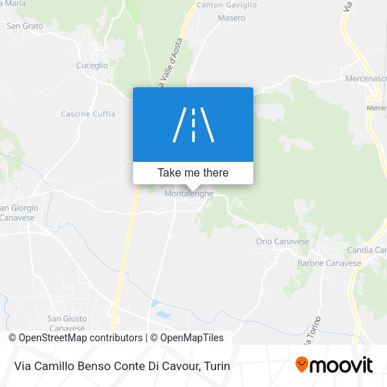 Via Camillo Benso Conte Di Cavour map