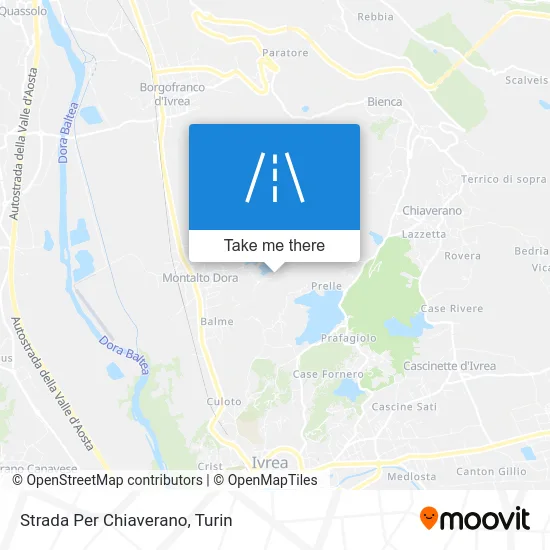 Road to Chiaverano map