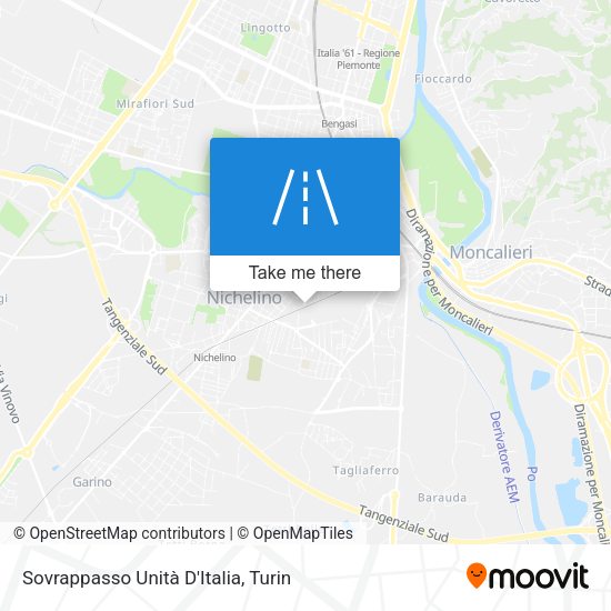 Sovrappasso Unità D'Italia map