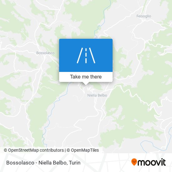 Bossolasco - Niella Belbo map