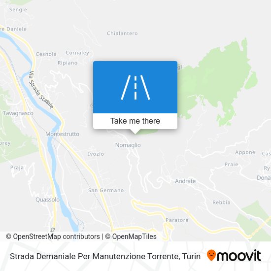 Strada Demaniale Per Manutenzione Torrente map