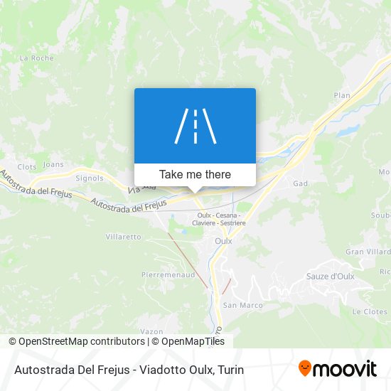 Autostrada Del Frejus - Viadotto Oulx map