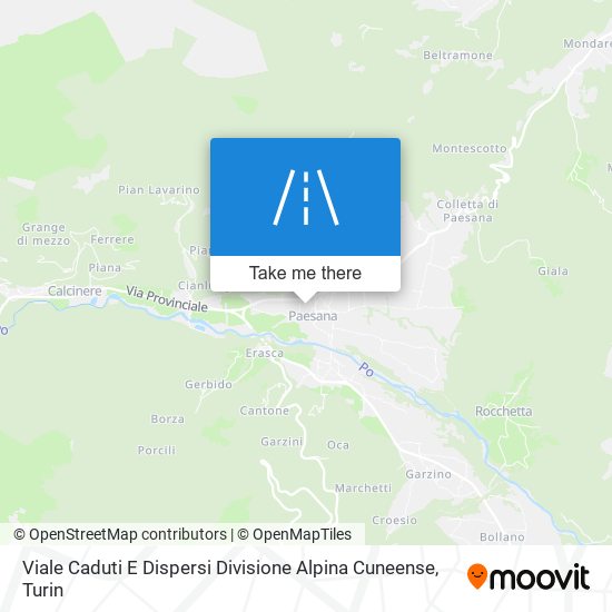 Viale Caduti E Dispersi Divisione Alpina Cuneense map