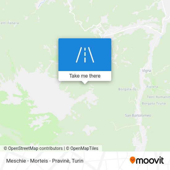 Meschie - Morteis - Pravinè map