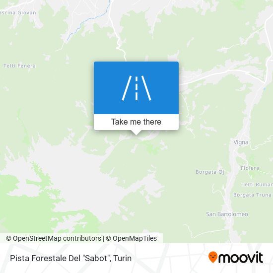 Pista Forestale Del "Sabot" map